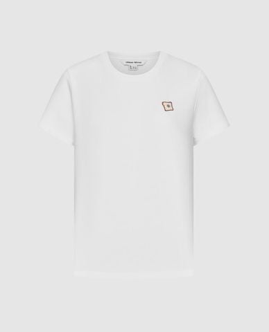  URBAN REVIVO - Áo thun nữ cổ tròn tay ngắn phối họa tiết 