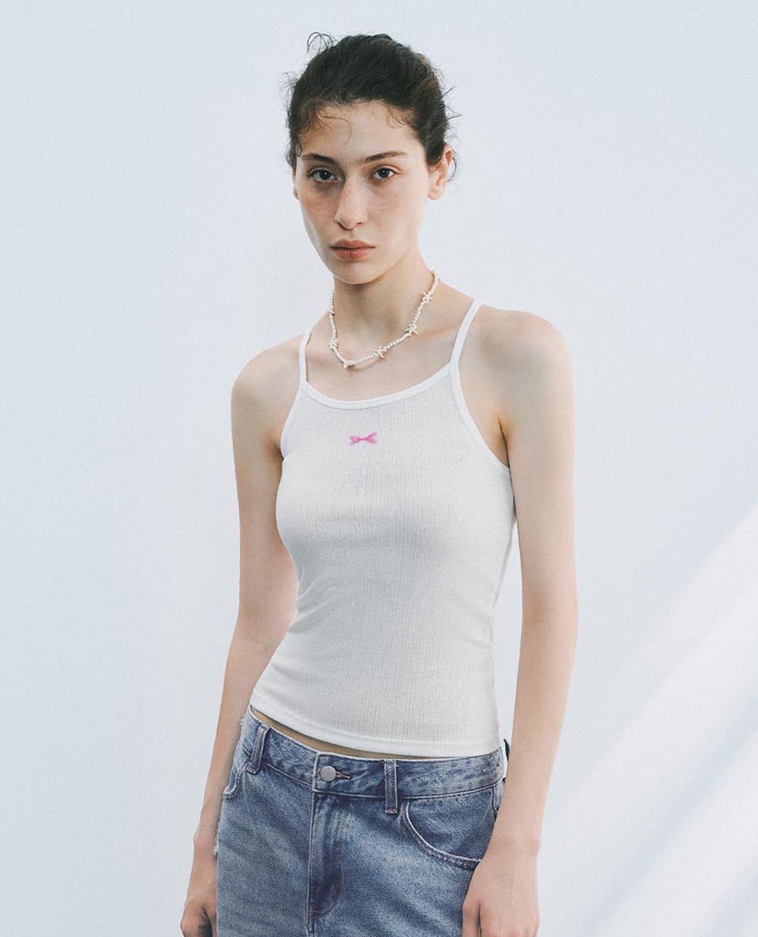 URBAN REVIVO - Áo hai dây nữ cổ tròn in họa tiết