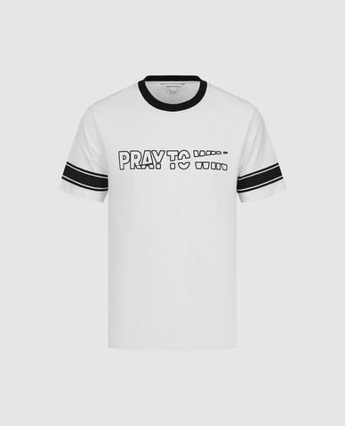  URBAN REVIVO - Áo thun nam cổ tròn tay ngắn phối viền 