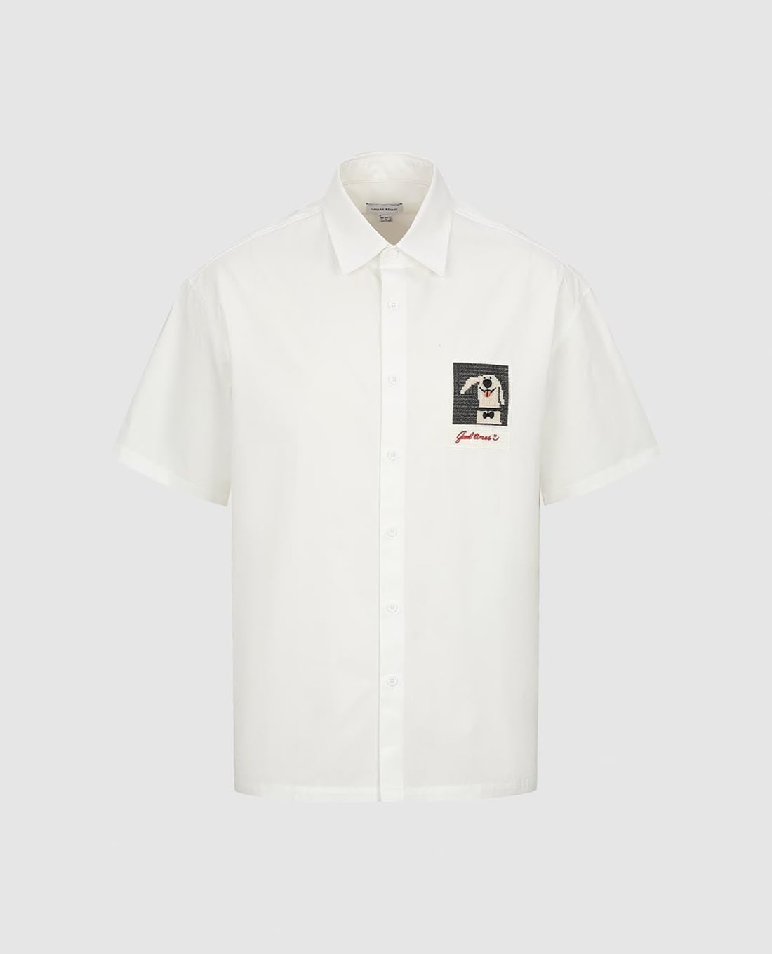 URBAN REVIVO - Áo sơ mi nam cổ bẻ tay ngắn phối họa tiết