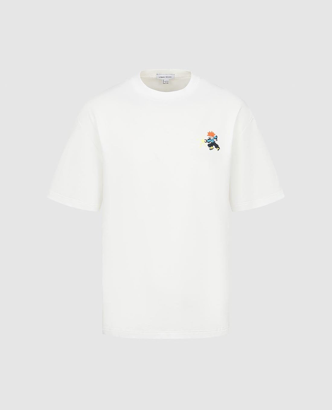 URBAN REVIVO - Áo thun nam cổ tròn tay ngắn in họa tiết