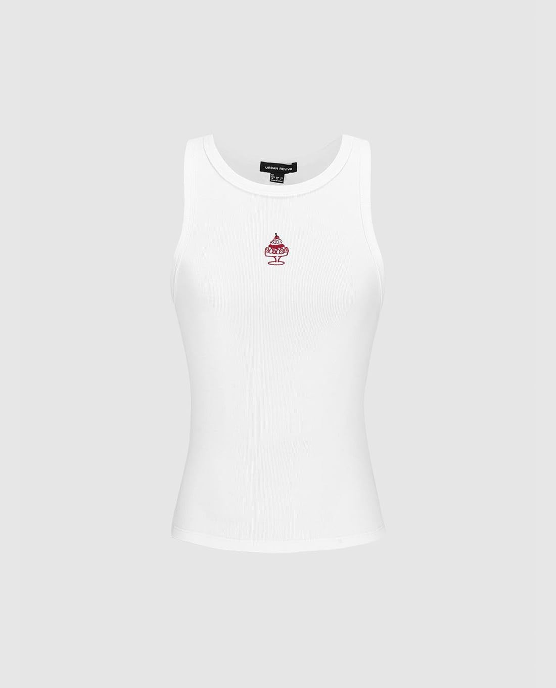 URBAN REVIVO - Áo ba lỗ nữ cổ tròn phom ôm