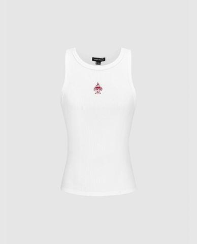  URBAN REVIVO - Áo ba lỗ nữ cổ tròn phom ôm 