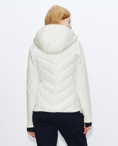  URBAN REVIVO - Áo khoác phối mũ nữ tay dài phom ôm 