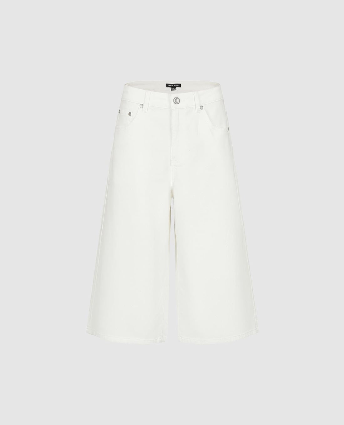 URBAN REVIVO - Quần short jeans nữ ống rộng