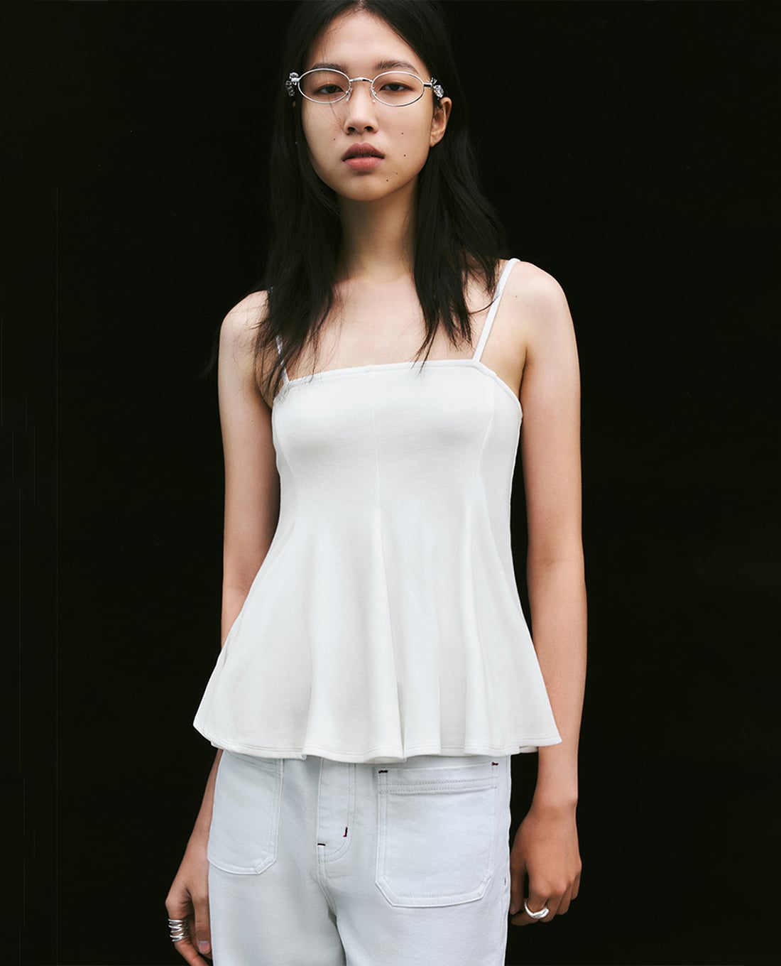 URBAN REVIVO - Áo hai dây nữ dáng xòe nữ tính