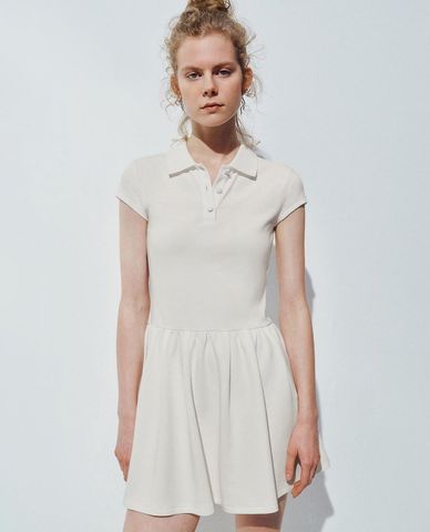  URBAN REVIVO - Đầm polo mini tay ngắn dáng xòe 