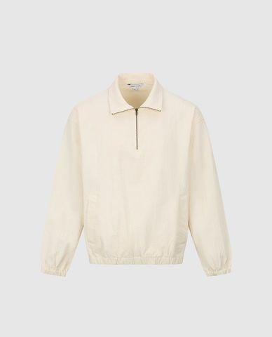  URBAN REVIVO - Áo khoác bomber nam cổ bẻ tay dài khóa kéo 