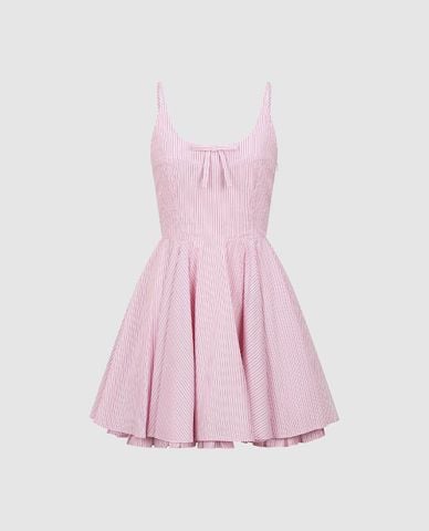  URBAN REVIVO - Đầm hai dây mini phối nơ nữ tính 