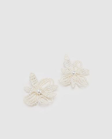  URBAN REVIVO - Khuyên tai nữ hình hoa đính hạt 