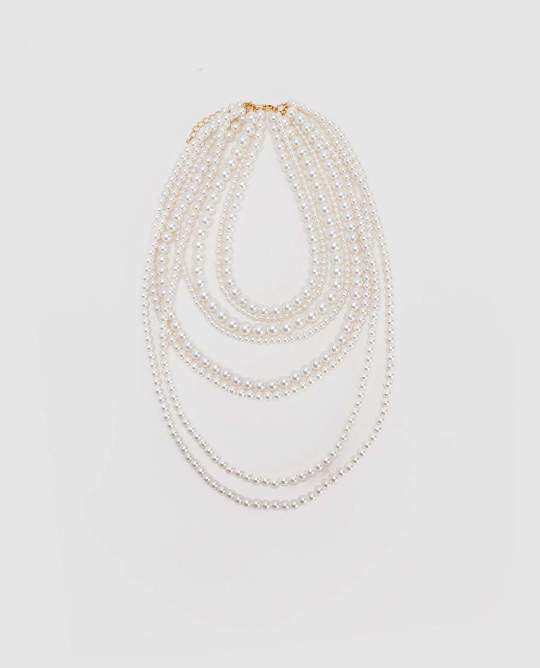 URBAN REVIVO - Vòng cổ nữ ngọc trai nhiều tầng cổ điển