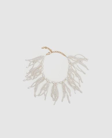  URBAN REVIVO - Vòng cổ nữ ngọc trai tua rua 