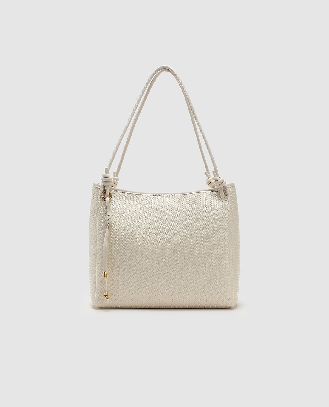 URBAN REVIVO - Túi đeo vai nữ hình vuông phối tua rua