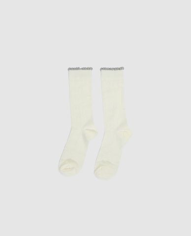  URBAN REVIVO - Vớ nữ cổ cao viền bèo 