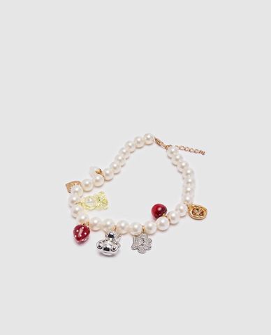  URBAN REVIVO - Vòng cổ nữ ngọc trai phối charm 