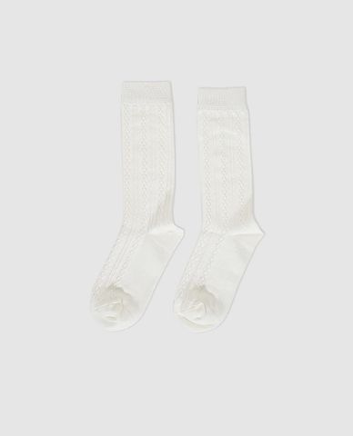  URBAN REVIVO - Vớ nữ cổ cao họa tiết dây thừng 