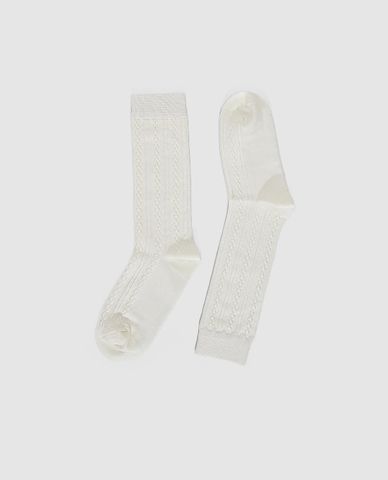  URBAN REVIVO - Vớ nữ cổ cao họa tiết dây thừng 