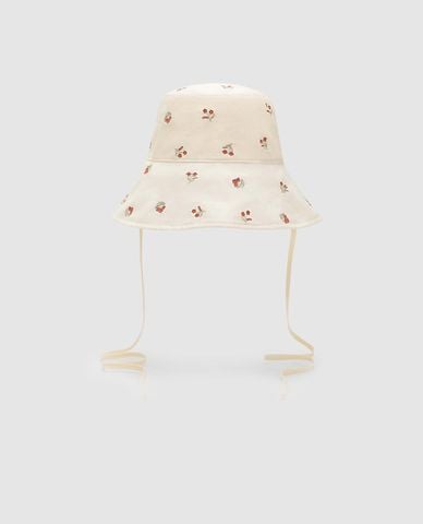  URBAN REVIVO - Nón bucket nữ thêu hoa phối dây 