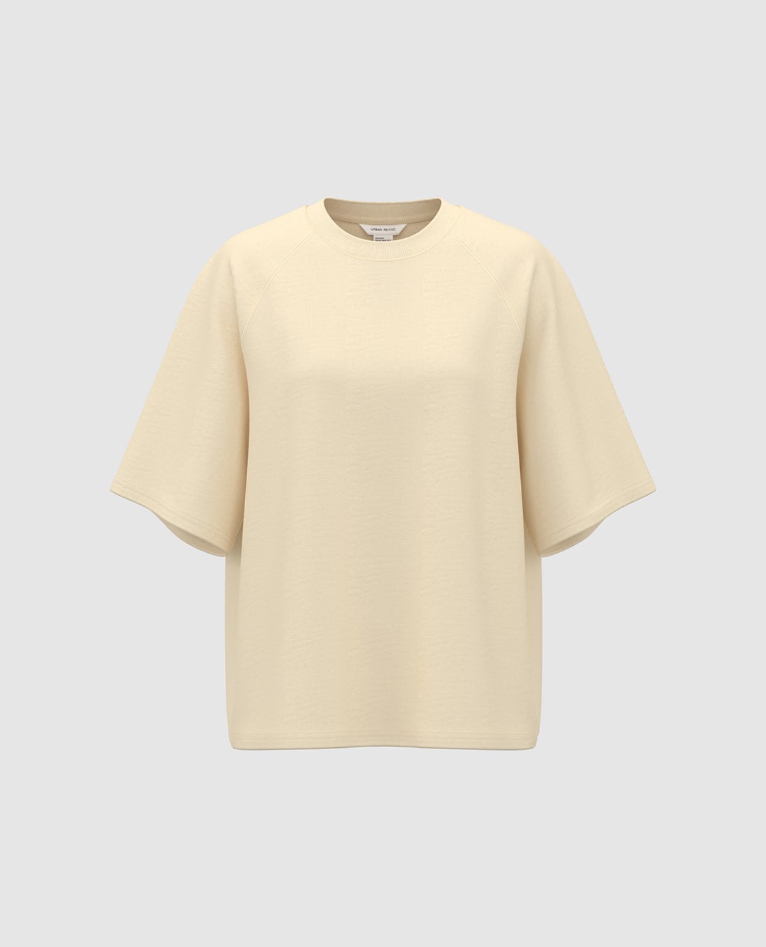 URBAN REVIVO - Áo thun nữ cổ tròn tay lỡ