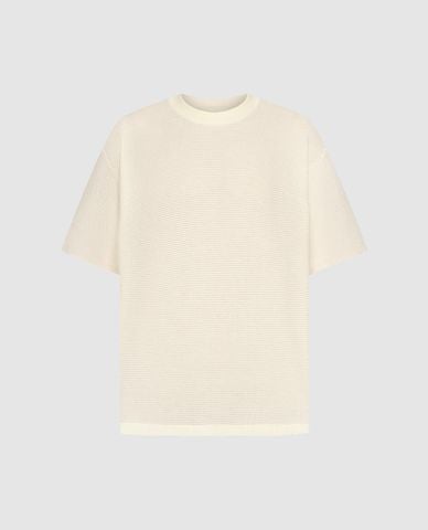  URBAN REVIVO - Áo thun nam cổ tròn tay ngắn 