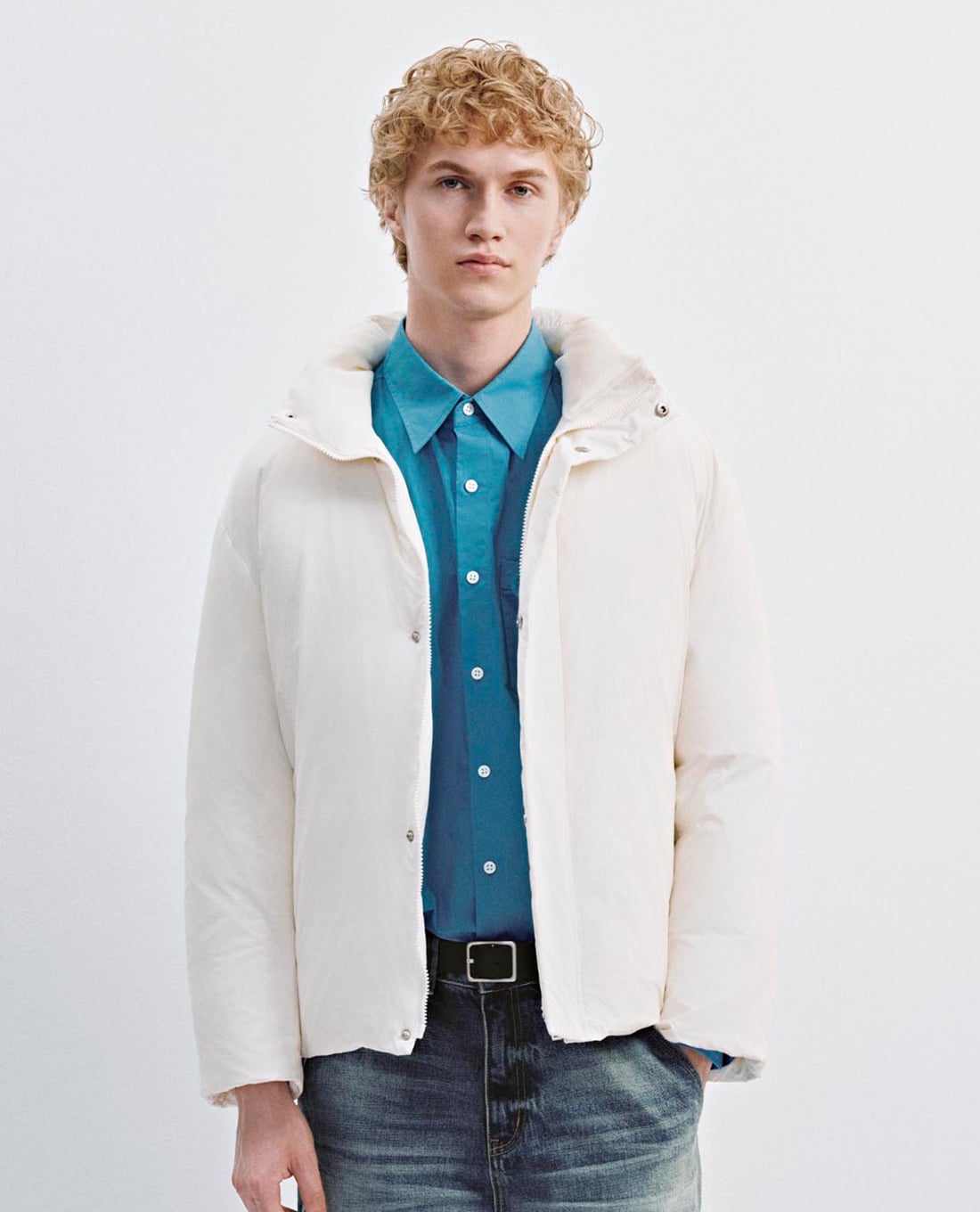 URBAN REVIVO - Áo khoác phao nam cổ cao tay dài