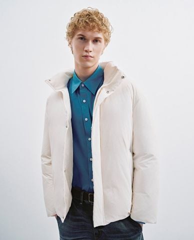  URBAN REVIVO - Áo khoác phao nam cổ cao tay dài 