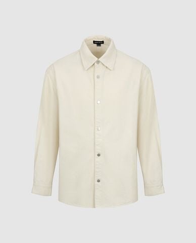  URBAN REVIVO - Áo sơ mi denim nam cổ bẻ tay dài 