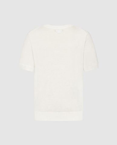  URBAN REVIVO - Áo dệt kim nam cổ tròn tay ngắn 