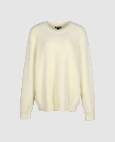  URBAN REVIVO - Áo dệt kim nam cổ tròn tay dài lông mịn 