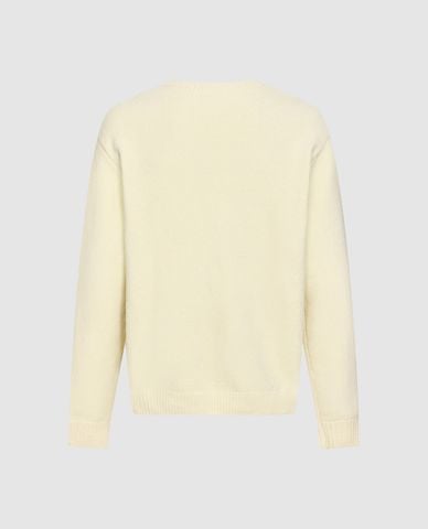  URBAN REVIVO - Áo dệt kim nam cổ tròn thêu họa tiết 