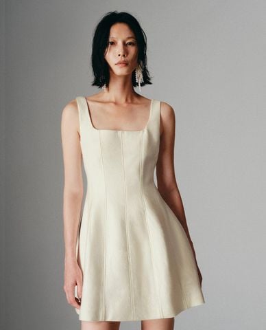  URBAN REVIVO - Đầm hai dây mini cổ vuông 