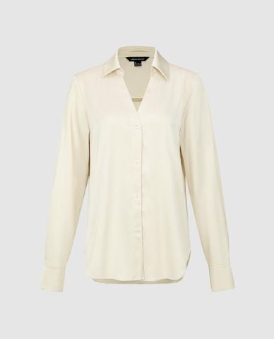  URBAN REVIVO - Áo sơ mi nữ cổ bẻ tay dài thanh lịch 