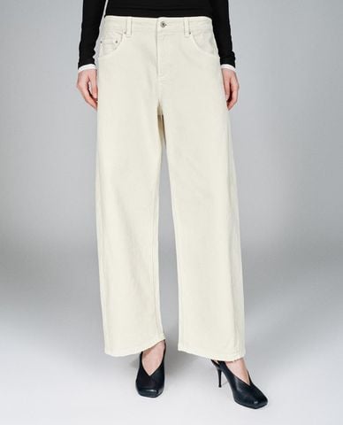  URBAN REVIVO - Quần jeans nữ ống rộng thanh lịch 