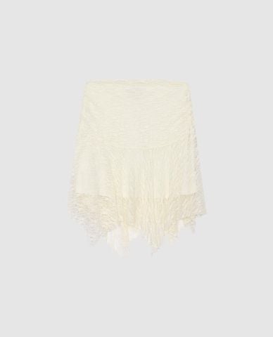  URBAN REVIVO - Chân váy chữ A mini bất đối xứng 