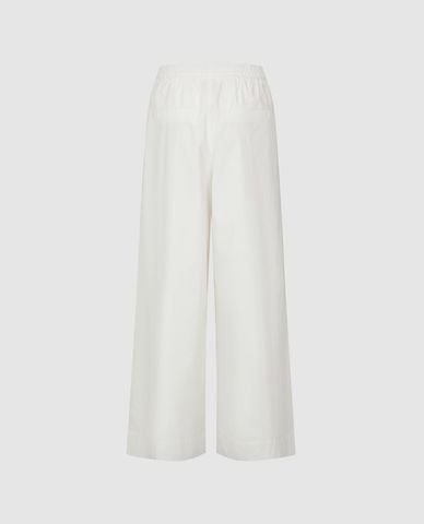  URBAN REVIVO - Quần nữ ống rộng lưng thun phối dây rút 