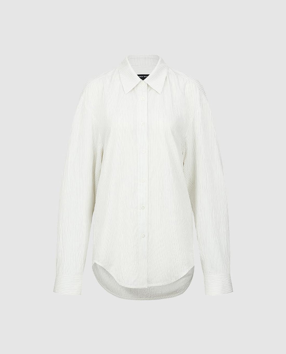 URBAN REVIVO - Áo sơ mi nữ tay dài họa tiết kẻ sọc