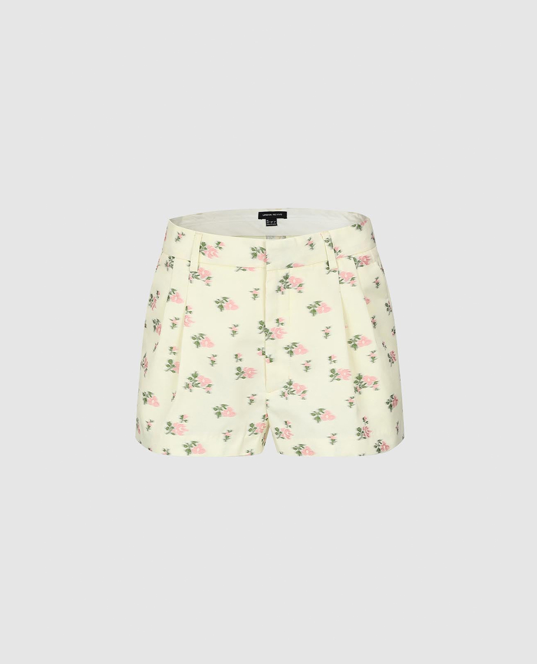 URBAN REVIVO - Quần short ngắn nữ phối hoa nhí Floral