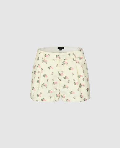  URBAN REVIVO - Quần short ngắn nữ phối hoa nhí Floral 