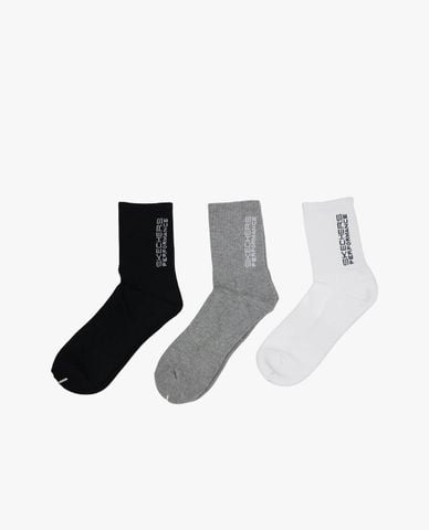  SKECHERS - Set 3 vớ unisex cổ cao 