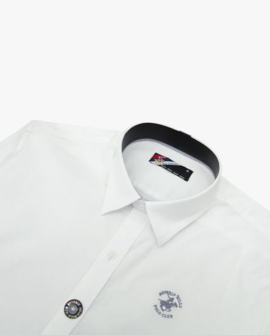  BEVERLY HILLS POLO CLUB - Áo sơ mi nam cổ bẻ tay dài thêu logo 