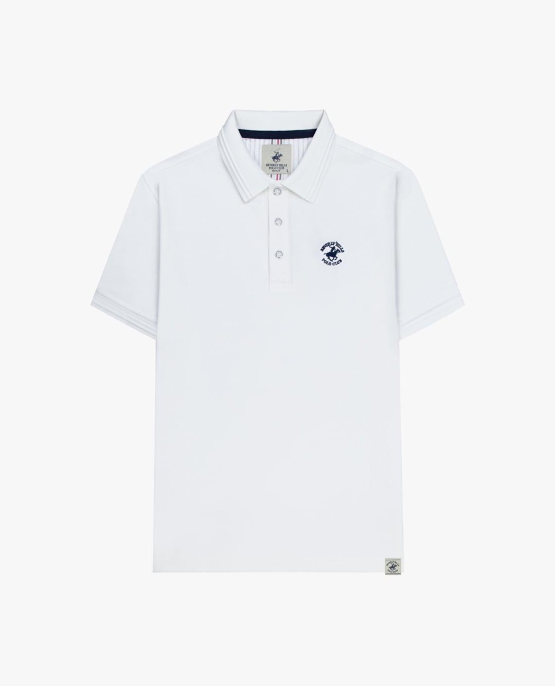 BEVERLY HILLS POLO CLUB - Áo polo nam cổ bẻ tay ngắn thêu logo