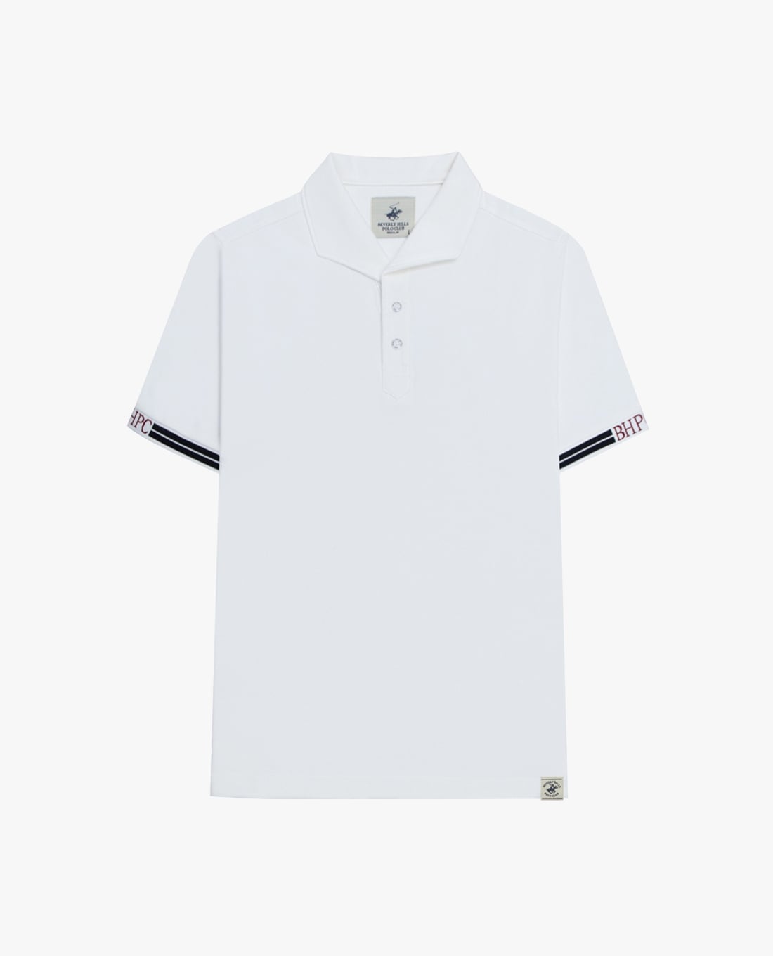 BEVERLY HILLS POLO CLUB - Áo polo nam cổ bẻ tay ngắn viền sọc