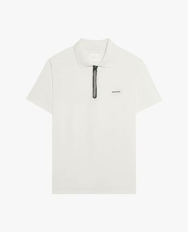  DUNLOP - Áo polo nam cổ bẻ tay ngắn phối khóa kéo 