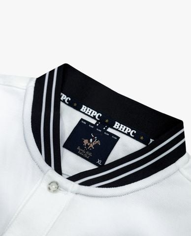  BEVERLY HILLS POLO CLUB - Áo polo nam cổ V tay ngắn viền sọc 