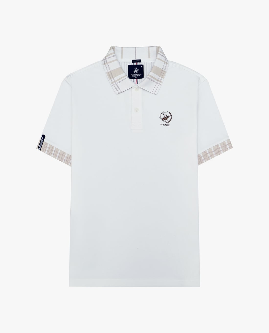 BEVERLY HILLS POLO CLUB - Áo polo nam cổ bẻ tay ngắn cổ caro