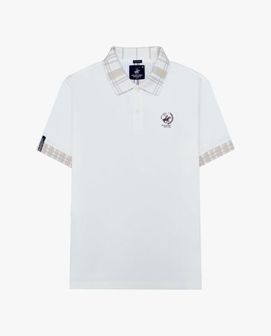  BEVERLY HILLS POLO CLUB - Áo polo nam cổ bẻ tay ngắn cổ caro 