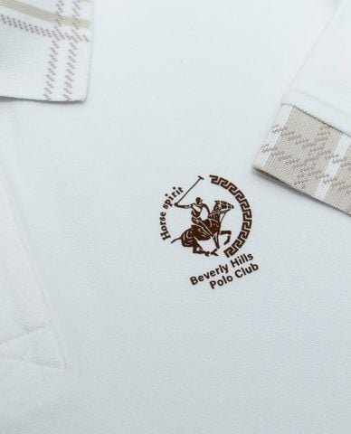  BEVERLY HILLS POLO CLUB - Áo polo nam cổ bẻ tay ngắn cổ caro 
