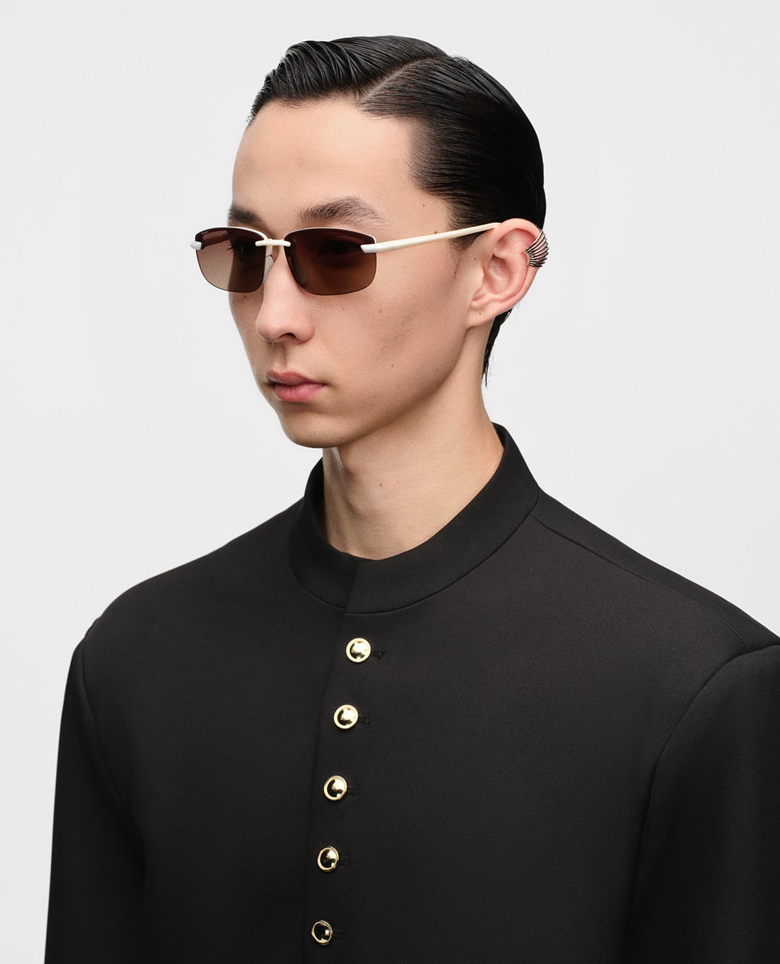 MUJOSH - Kính mát nam gọng chữ nhật bản mảnh