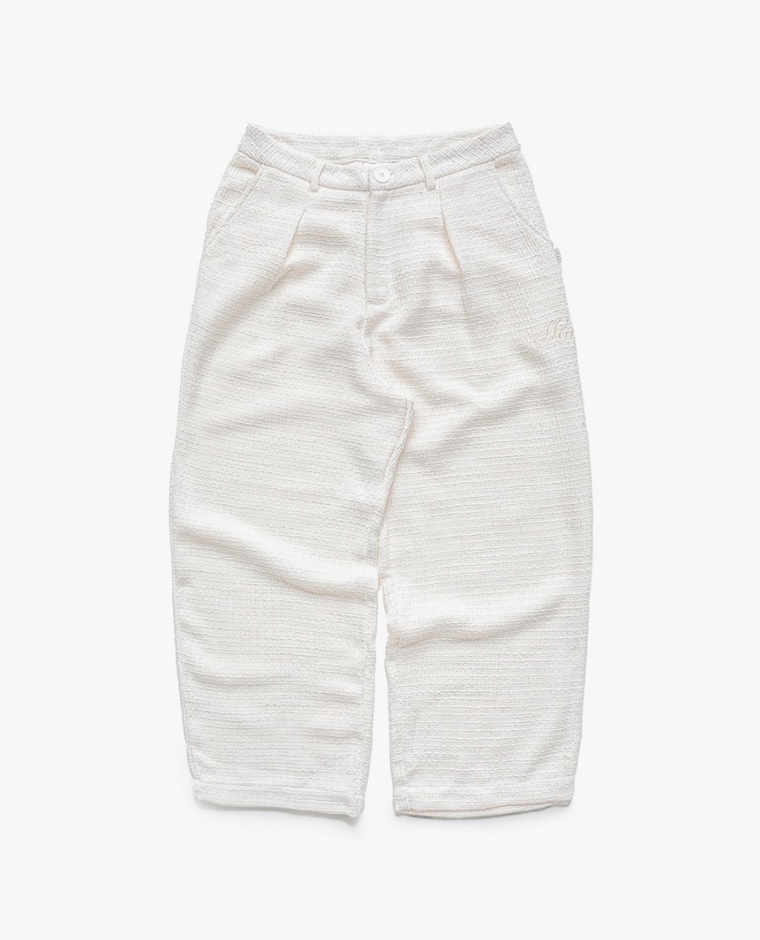 STRESSMAMA - Quần unisex ống rộng SS25 Tweed