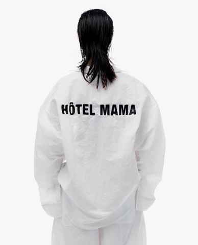  STRESSMAMA - Áo sơ mi unisex cổ bẻ tay dài Hôtel Mama 